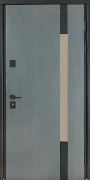 Metalinės durys TERMO HOUSE modelis 705/428 Antracitas / Antracito betonas