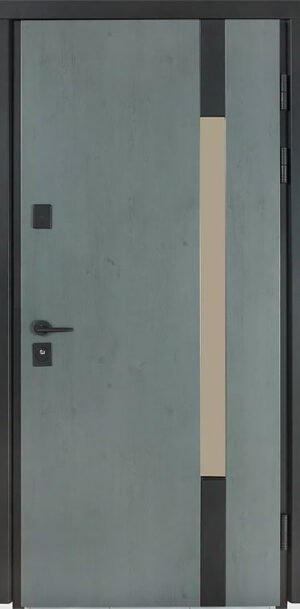 Metalinės durys TERMO HOUSE modelis 705/428 Antracitas / Antracito betonas