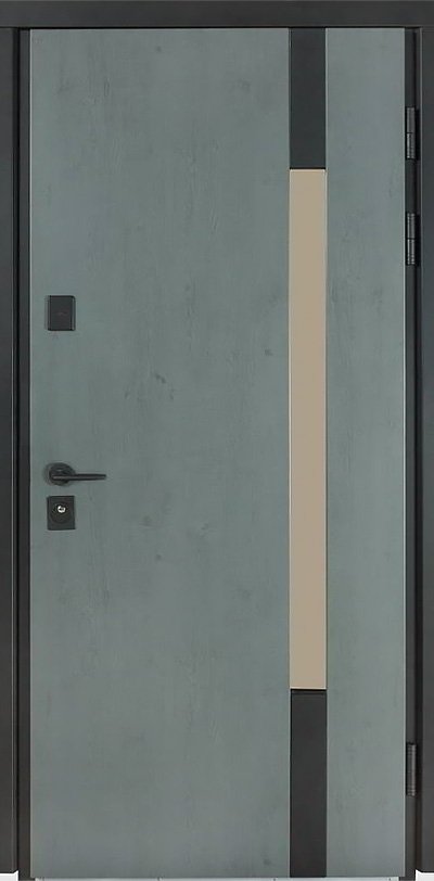Metalinės durys TERMO HOUSE modelis 705/428 Antracitas / Antracito betonas