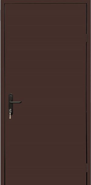 Metalinės durys Techno 4 Šokoladinė ruda RAL8017