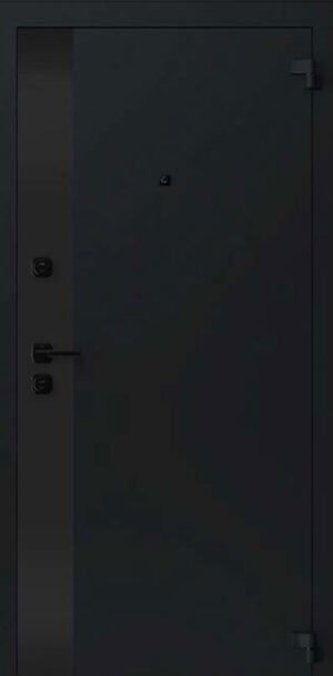 Aliuminio metalinės durys su termoizoliaciniu pertrūkiu privatiems namams BOSTON AG1-6066 Antracitas