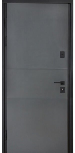 Metalinės durys COTTAGE modelis 703 Antracitas / Baltas satinas