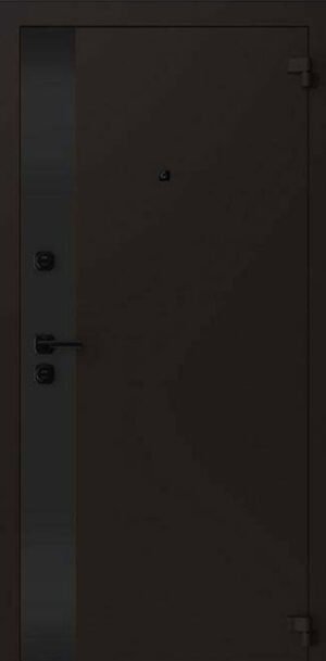 Aliuminio metalinės durys su termoizoliaciniu pertrūkiu privatiems namams BOSTON AG1-6066 – kartus šokoladas / dramblio kaulas