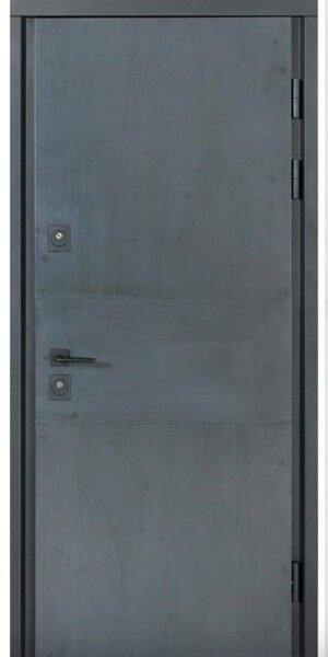 Metalinės durys privatiems namams THERMO HOUSE 703/191 tamsiai antracito / baltos satino spalvos