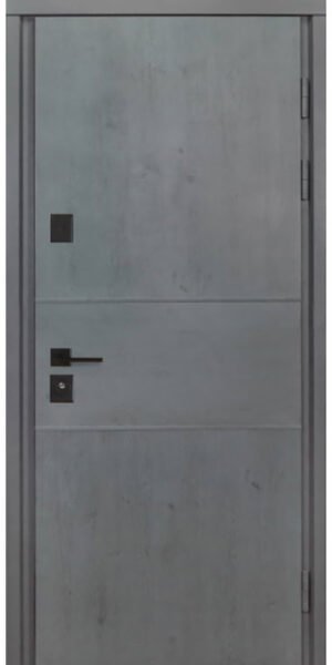 Metalinės durys TERMO HOUSE modelis 703/191 Antracitas / Poliarinė ąžuolo spalva