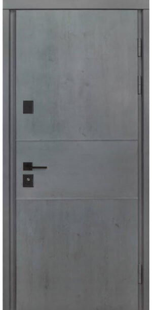 Metalinės durys TERMO HOUSE modelis 703/191 Antracitas / Poliarinė ąžuolo spalva