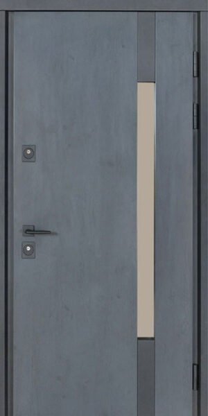 Metalinės durys privačiam namui TERMO HOUSE 705/431 tamsus antracitas / pilkas antracitas