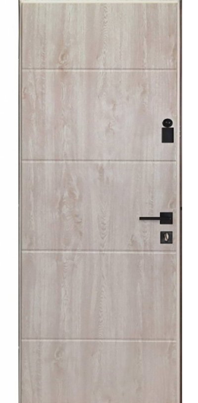 Metalinės durys TERMO HOUSE modelis 703/191 Antracitas / Poliarinė ąžuolo spalva - Image 2