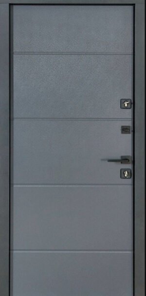 Metalinės durys privačiam namui THERMO HOUSE 703/191 tamsus antracitas / antracitų pilka