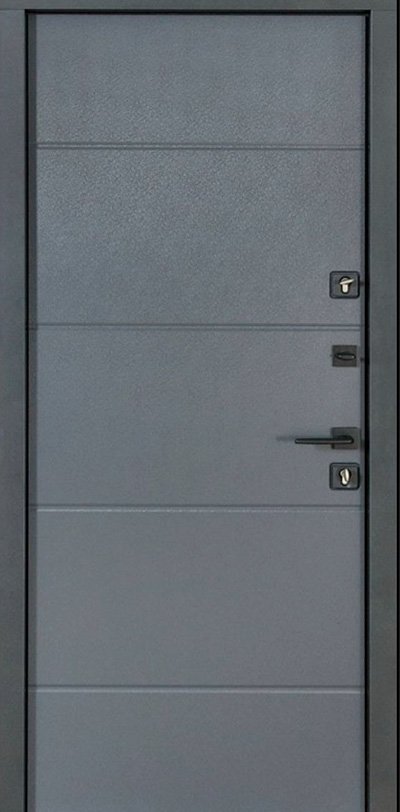 Metalinės durys privačiam namui THERMO HOUSE 703/191 tamsus antracitas / antracitų pilka