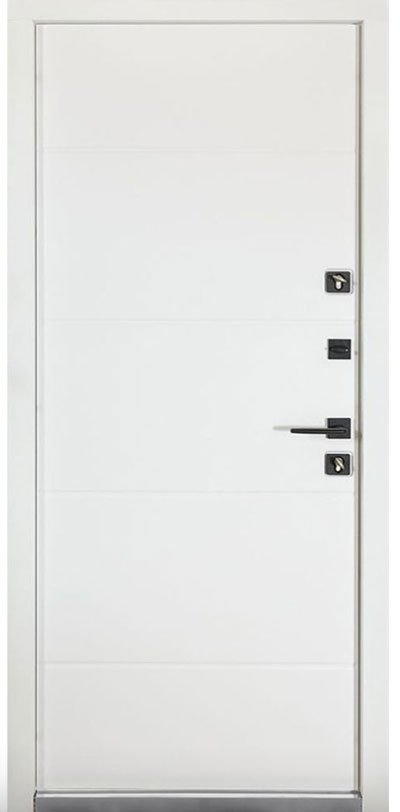 Metalinės durys privatiems namams TERMO HOUSE 703/191 Tamsus vengė / Baltas satinas - Image 2