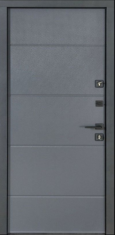 Metalinės durys privačiam namui THERMO HOUSE 703/191 Tamsus antracitas / Antracitinis pilkas