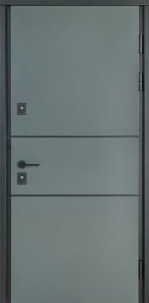 Metalinės durys COTTAGE, modelis 703/237, Antracitas / Balto satino spalva