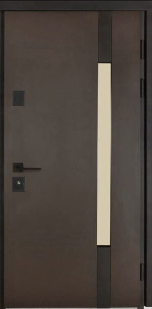 Metalinės durys privačiam namui TERMO HOUSE 705/428 Tamsus vengė / Tamsus vengė