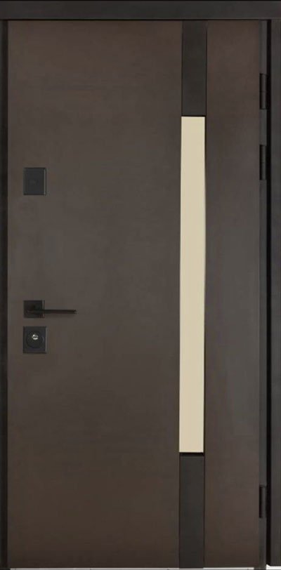 Metalinės durys privačiam namui TERMO HOUSE 705/428 Tamsus vengė / Tamsus vengė